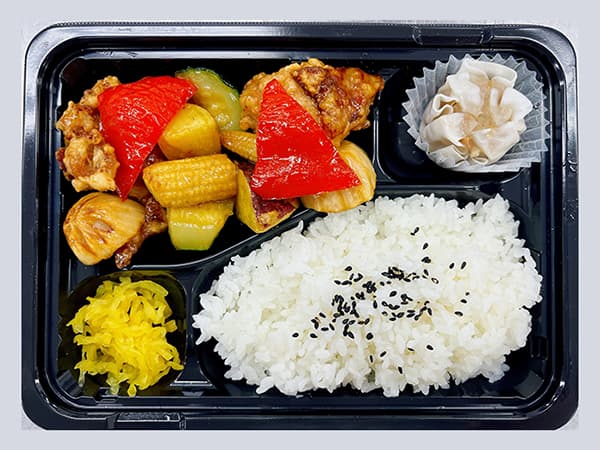 鶏と野菜の甘酢あん弁当